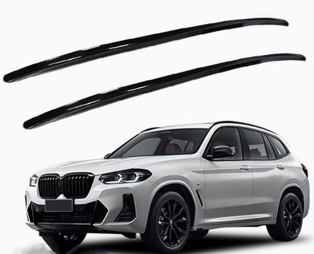 For BMW iX3 2018-2024 Aluminium Decorative black Roof Rack Rails Bars 2pcs/ set