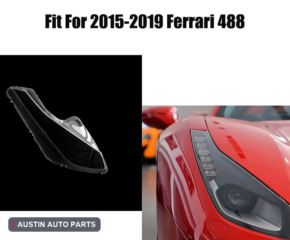 Fits Ferrari 488 2015-2019 Headlight Headlamp Lens Cover Right Side