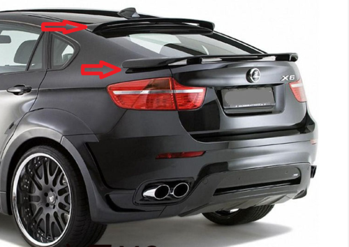 For 2008-2014 BMW X6 E71 E72 Factory Style Rear+Roof Spoiler Wings Gloss Black