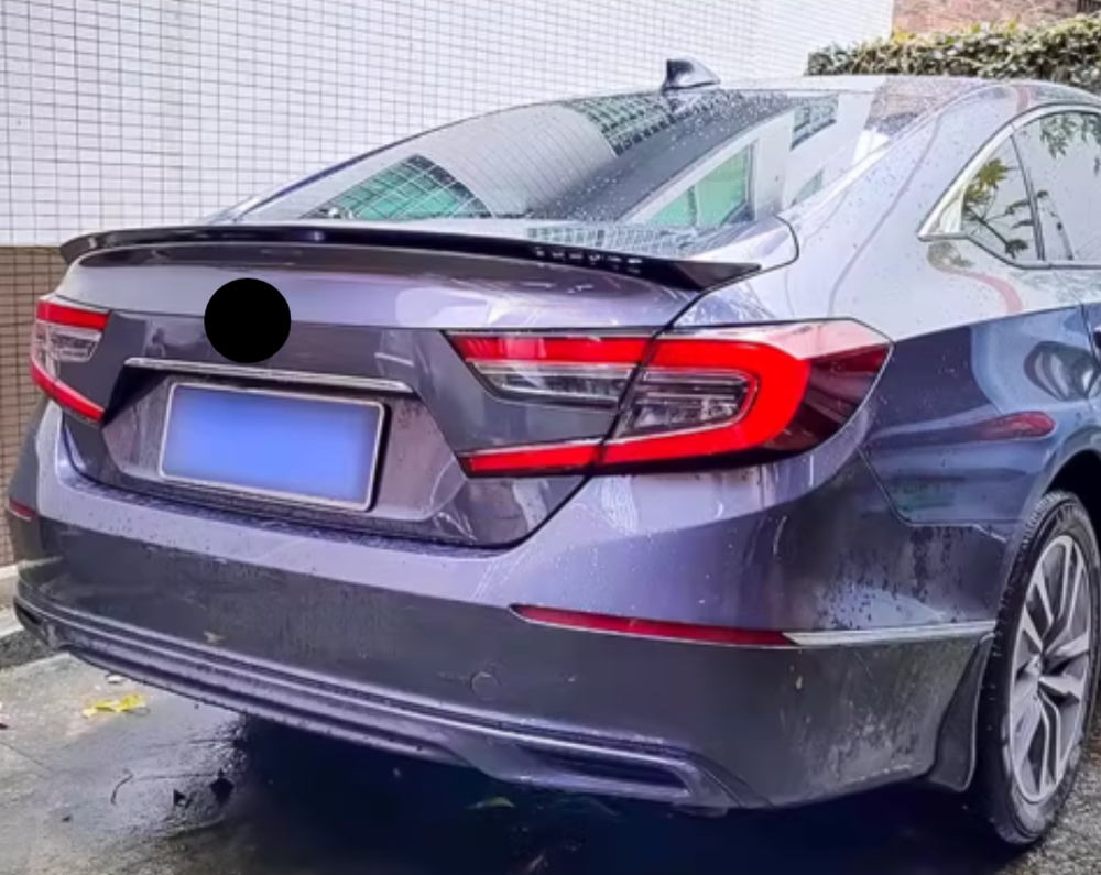 For 2018-2022 Honda Accord Sedan Glossy Black Rear Trunk Spoiler Wing Lip B 4DR
