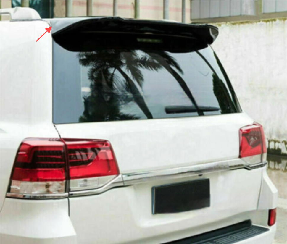 For 2008-2021 Toyota Land Cruiser LC200 ABS Rear Trunk Spoiler Wing Glossy Black