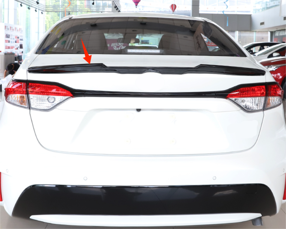 For 2020-2024 Toyota Corolla Sedan Glossy Black Rear Spoiler Wing Lip ABS