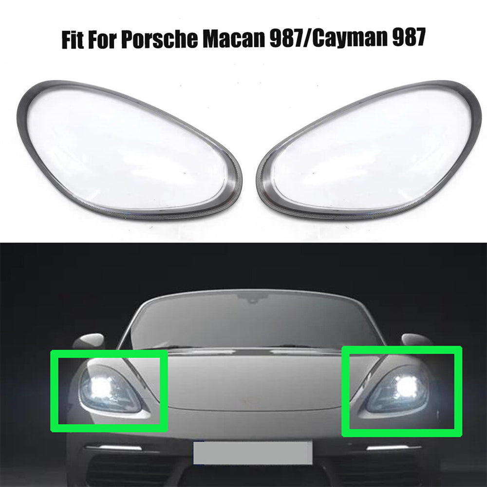 Fits Porsche Macan Cayman 987 09-12 Headlight Headlamp Lens Cover Left Right