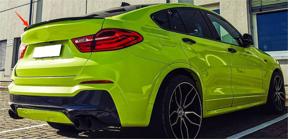 For 2015-2018 BMW X4 F26 ABS Rear Trunk Spoiler Wing Cover Trim Glossy Black