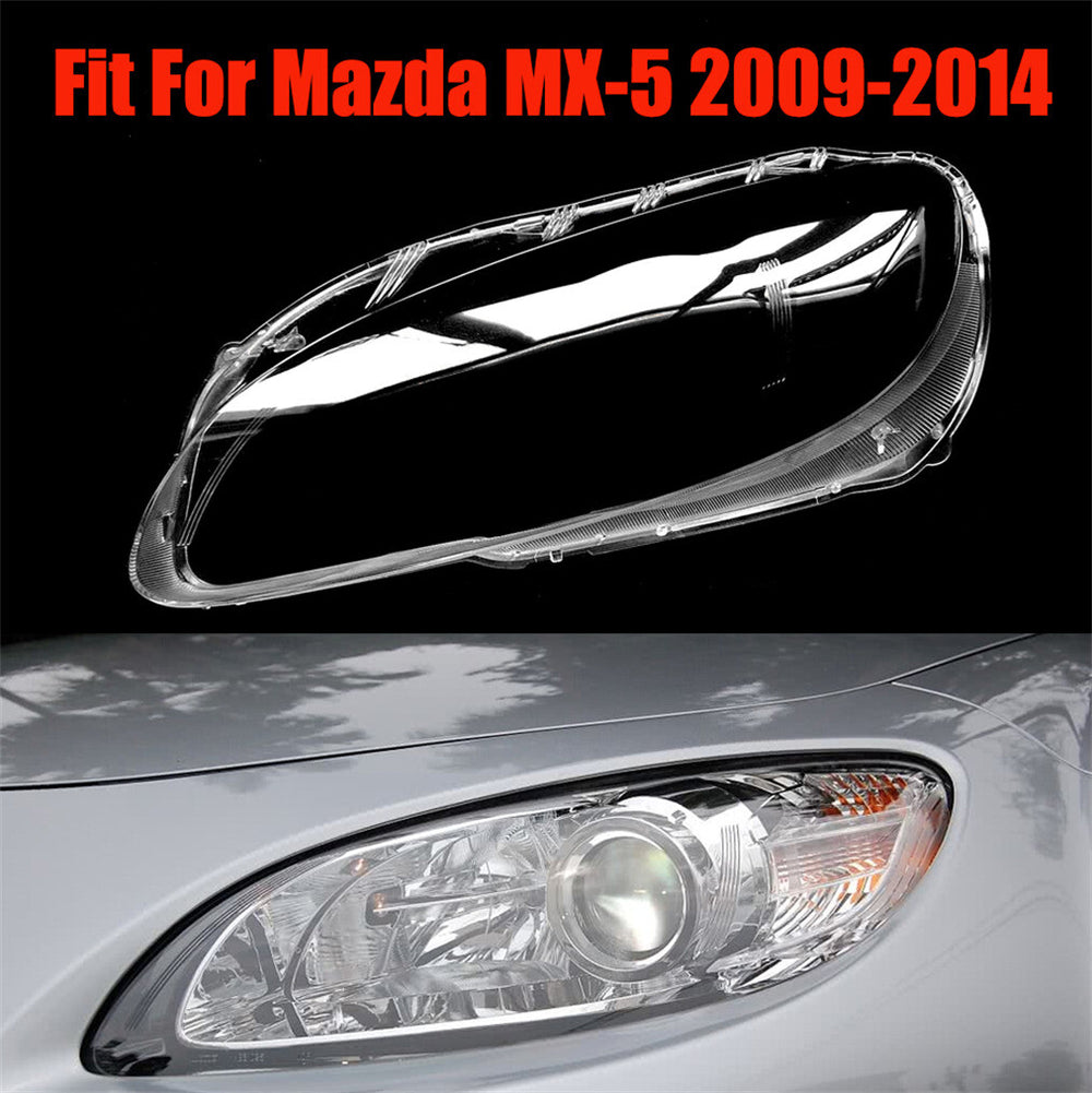 Fits Mazda MX-5 2009-2014 Left Headlight Headlamp Lens Cover Clear Shell