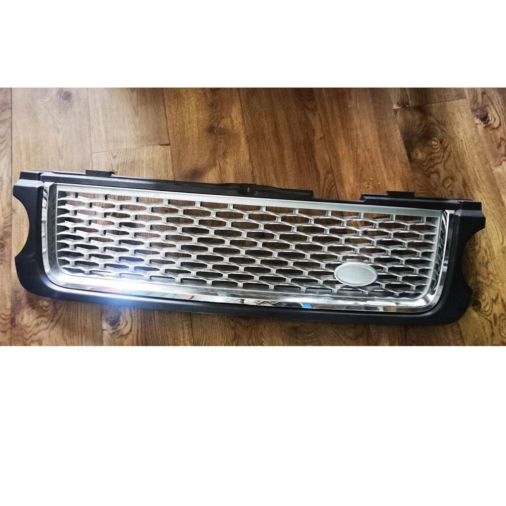 Silver Front Bumper Grille Mesh Grill For LR Range Rover L322 2010-2012