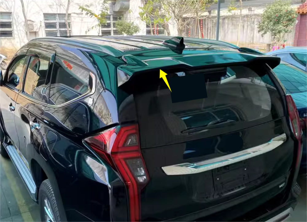 For 2019-2021 Mitsubishi Pajero Montero Sport Rear Roof Spoiler Wing Gloss Black