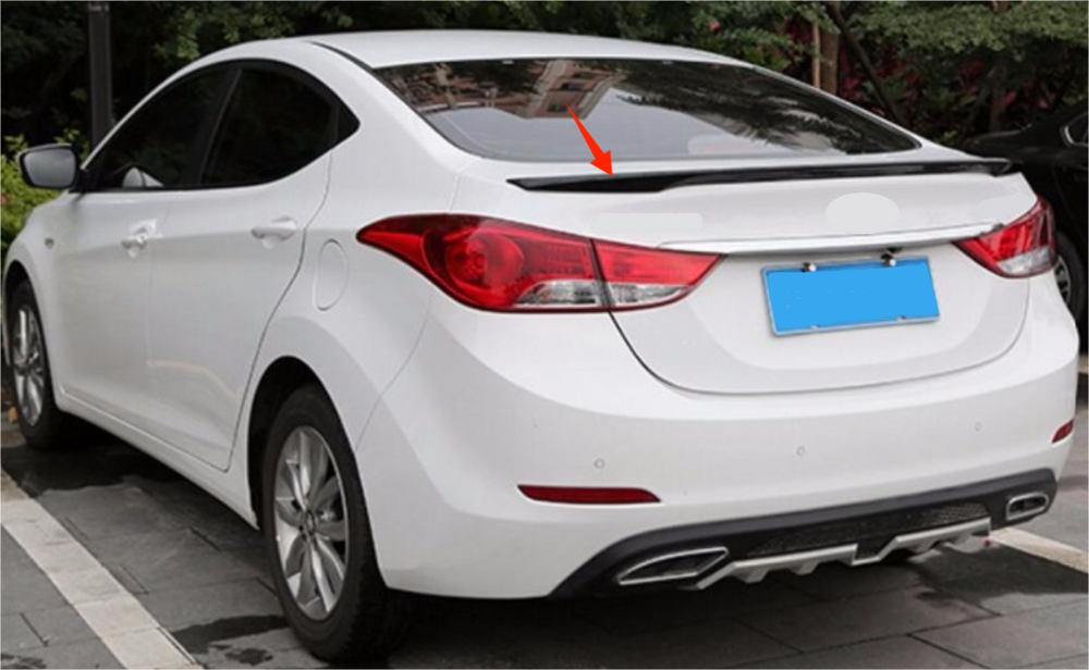 For 2011-2016 Hyundai Elantra Sedan Rear Trunk Spoiler Wing B 4-DR Glossy Black