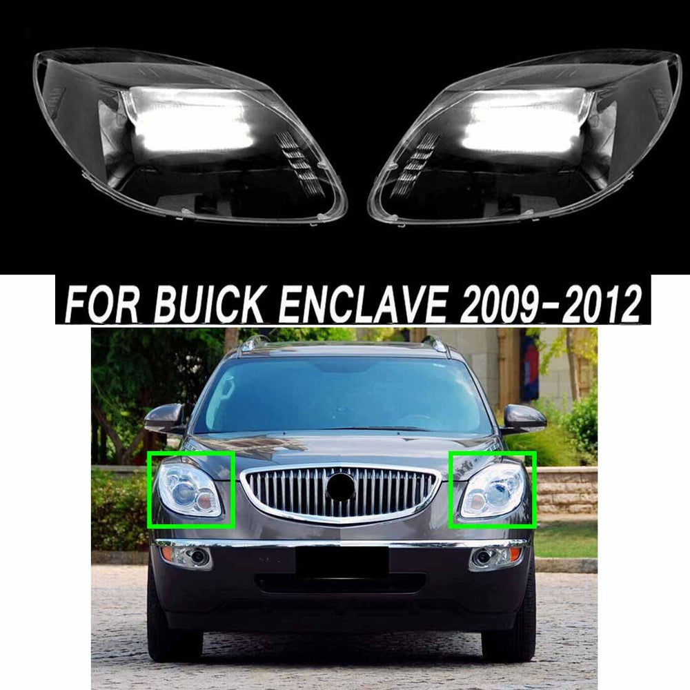 Fits Buick Enclave 2009-2012 Transparent Left Right Headlight Cover Lens