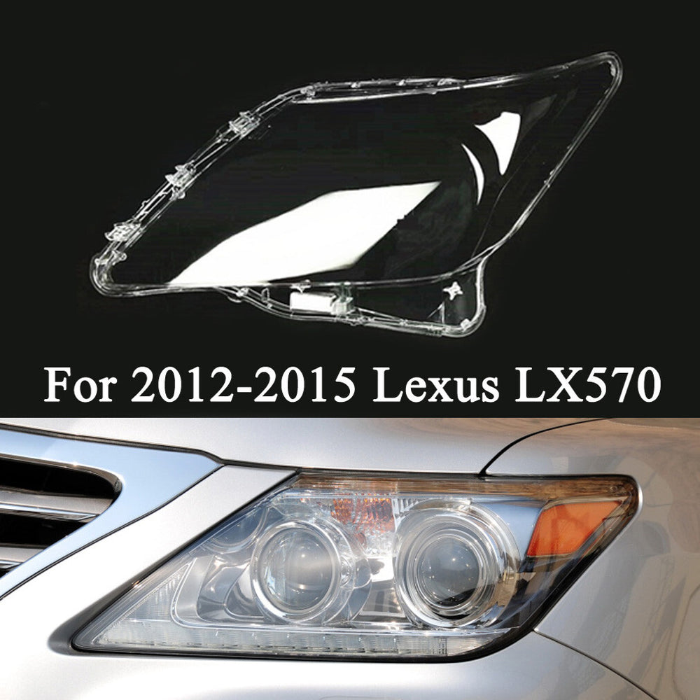 Fits Lexus LX570 2012-2015 Headlight Lens Cover Transparent Left Light Case