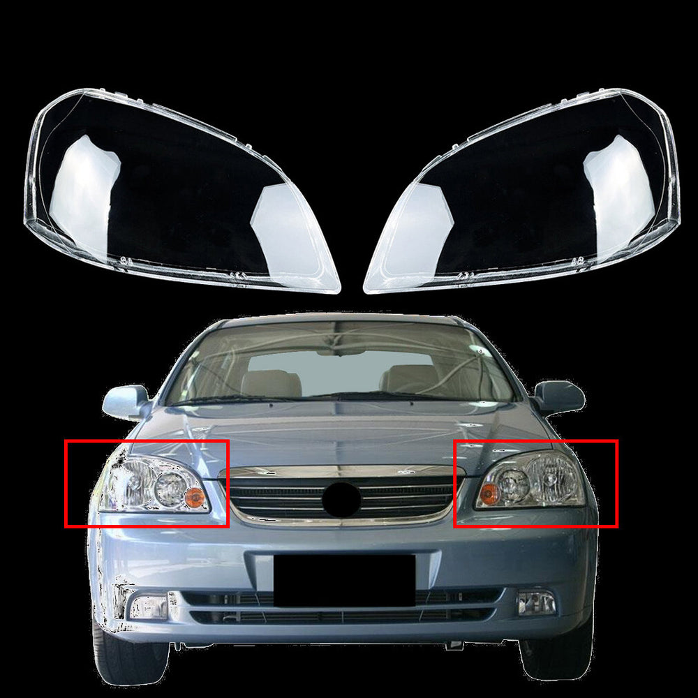 For Buick Excelle 2002-2007 Pair Headlamps Shell Headlight Lens Cover Housing