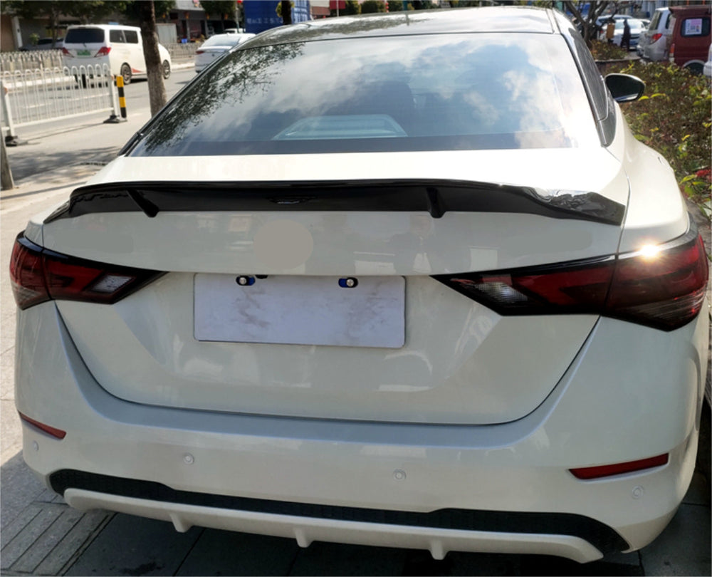 For 2020-2024 Nissan Sentra R Style Rear Trunk ABS Spoiler Wing Glossy Black