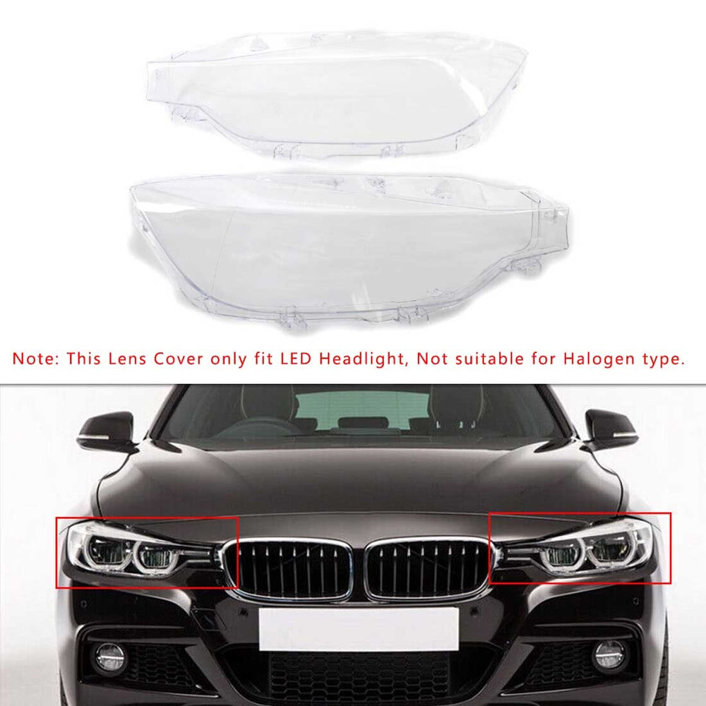 For BMW F30 F31 2016 2017 2018 3 Series LED Headlight Headlamp Lens Cover Shell