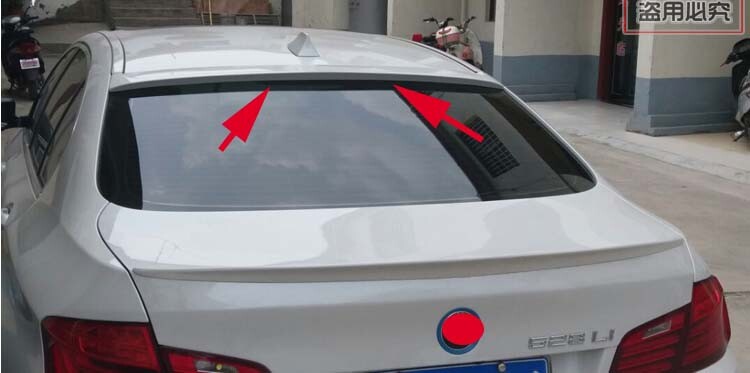 Rear Roof Glass Spoiler Wing ABS Unpainted Fit For 2011-2016 BMW 5 Series Sedan