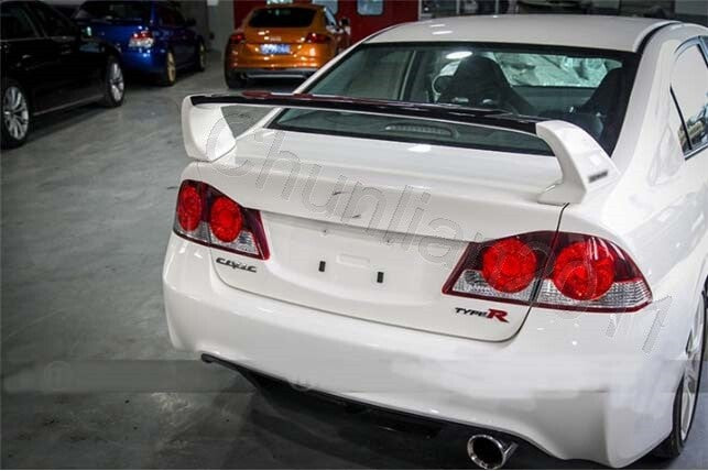 for 2006-2011 Honda Civic 4DR Sedan Plastic 3pcs Sport Style Spoiler Wing