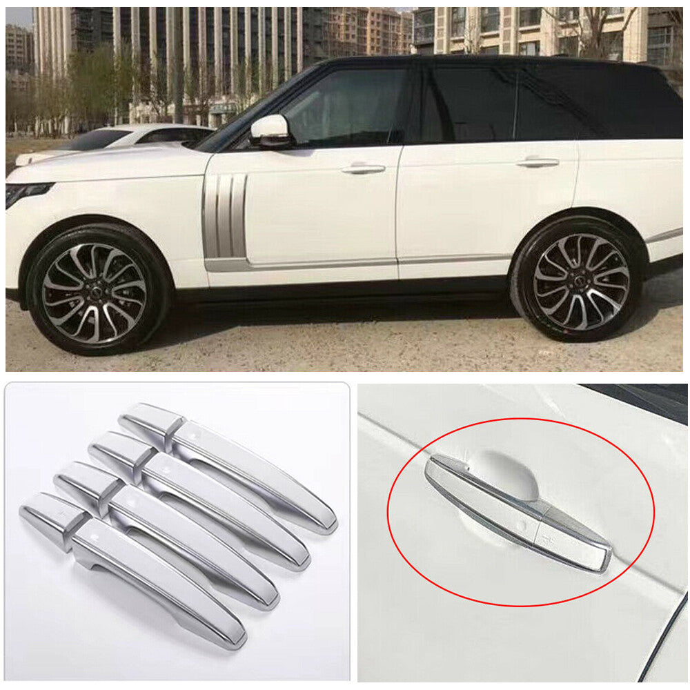 Door Side Handle Cover Cap Replace For Range Rover HSE L405 2013-2022 White+Silver