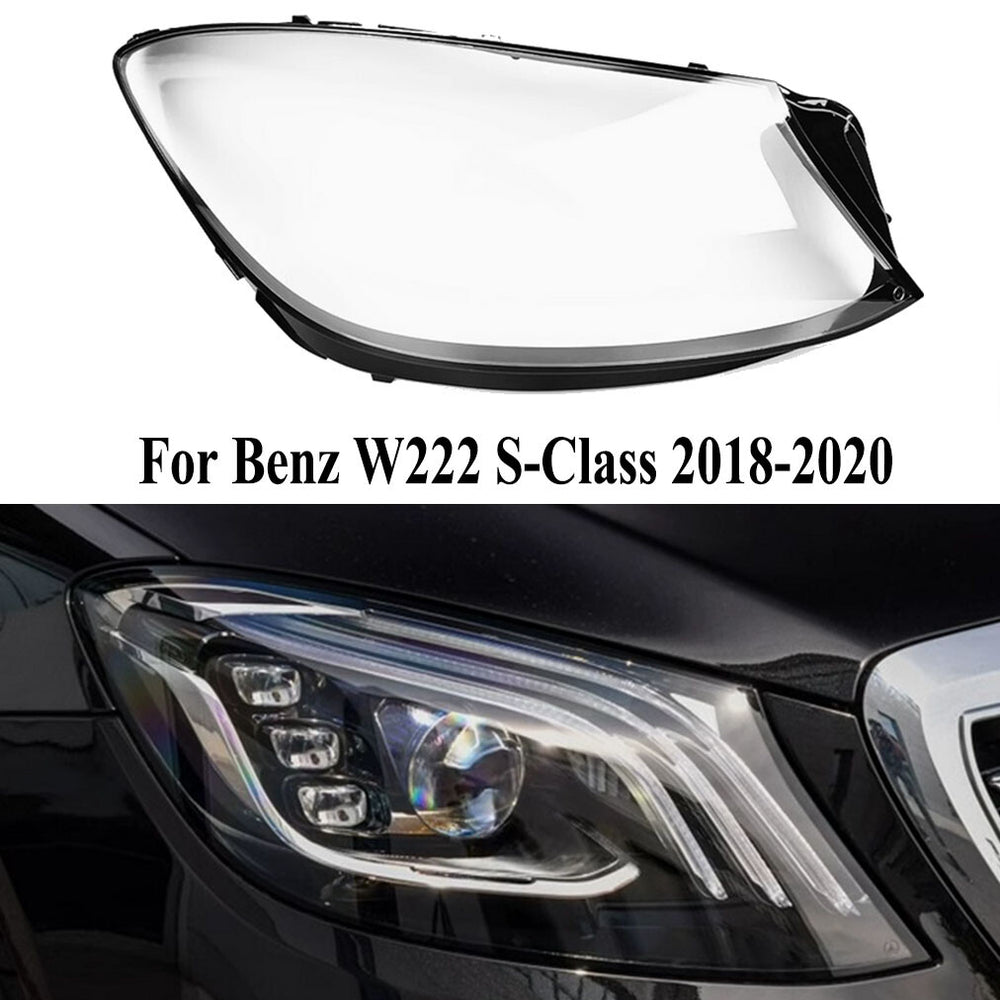 For Benz W222 S400 S500 S-Class 18-20 1X Headlight Lens Clear Shell Cover Right
