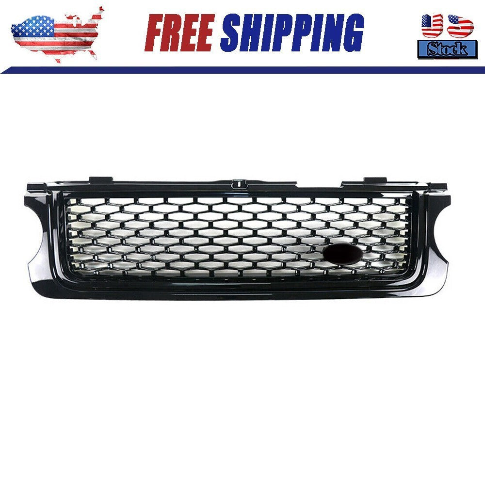 Front Bumper Grille Mesh Grill For Range Rover L322 2010-2012 Gloss Black