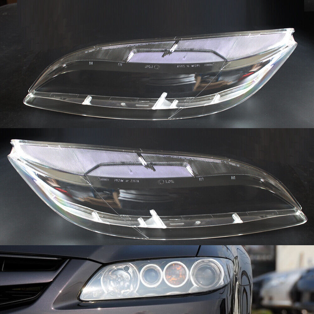 Fits Mazda 6 2003-2008 Replacement Headlight Headlamp Clear Lens Cover Shell