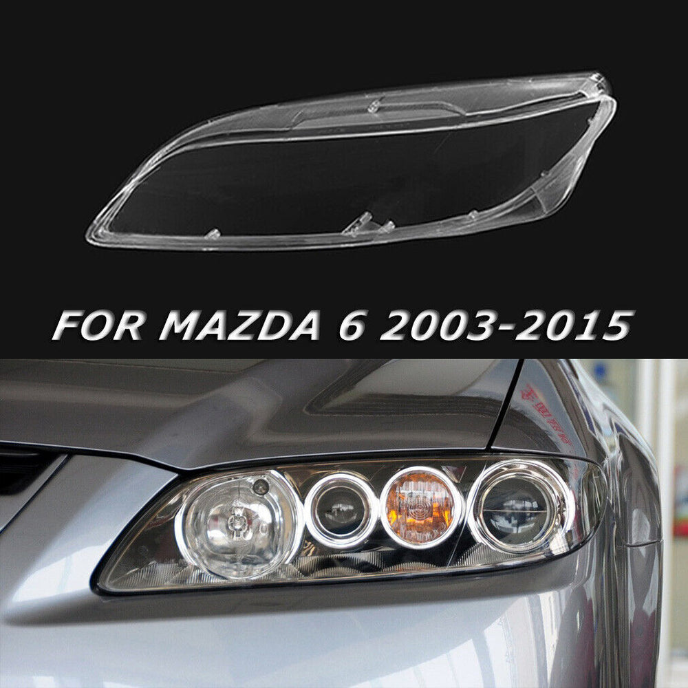 For Mazda 6 M6 2003-2015 Left Front Clear Headlight Lens Headlamp Shell Cover