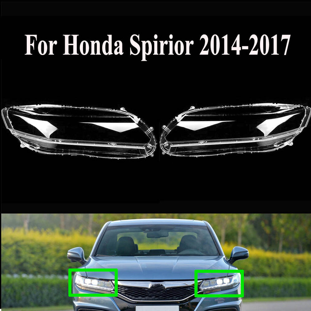 Fits Honda Spirior 2014-2017 Headlight Headlamp Clear Lens Cover Pair