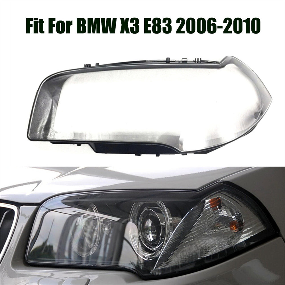 Fits BMW X3 E83 2006-2010 Headlight Headlamp Clear Lens Left Cover