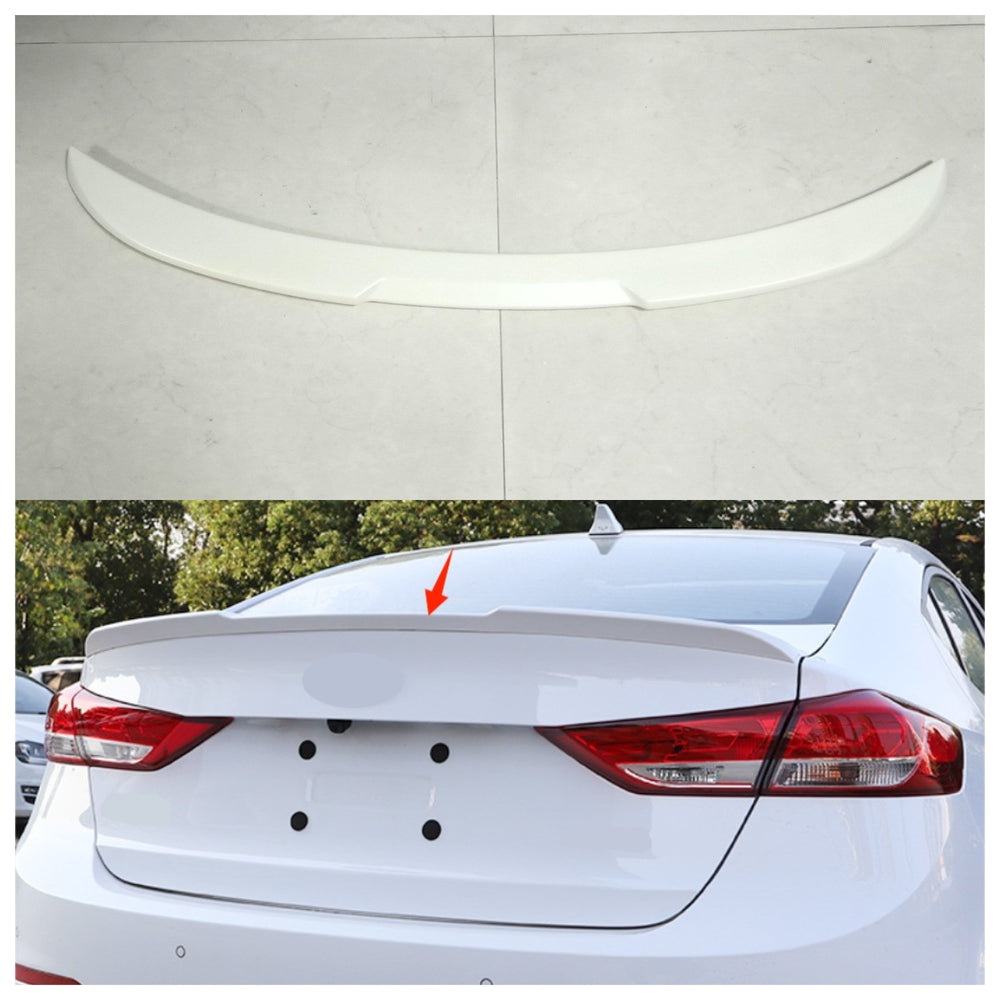 For 2017-2018 Hyundai Elantra Sedan Unpainted Rear Spoiler Wing H Style ABS
