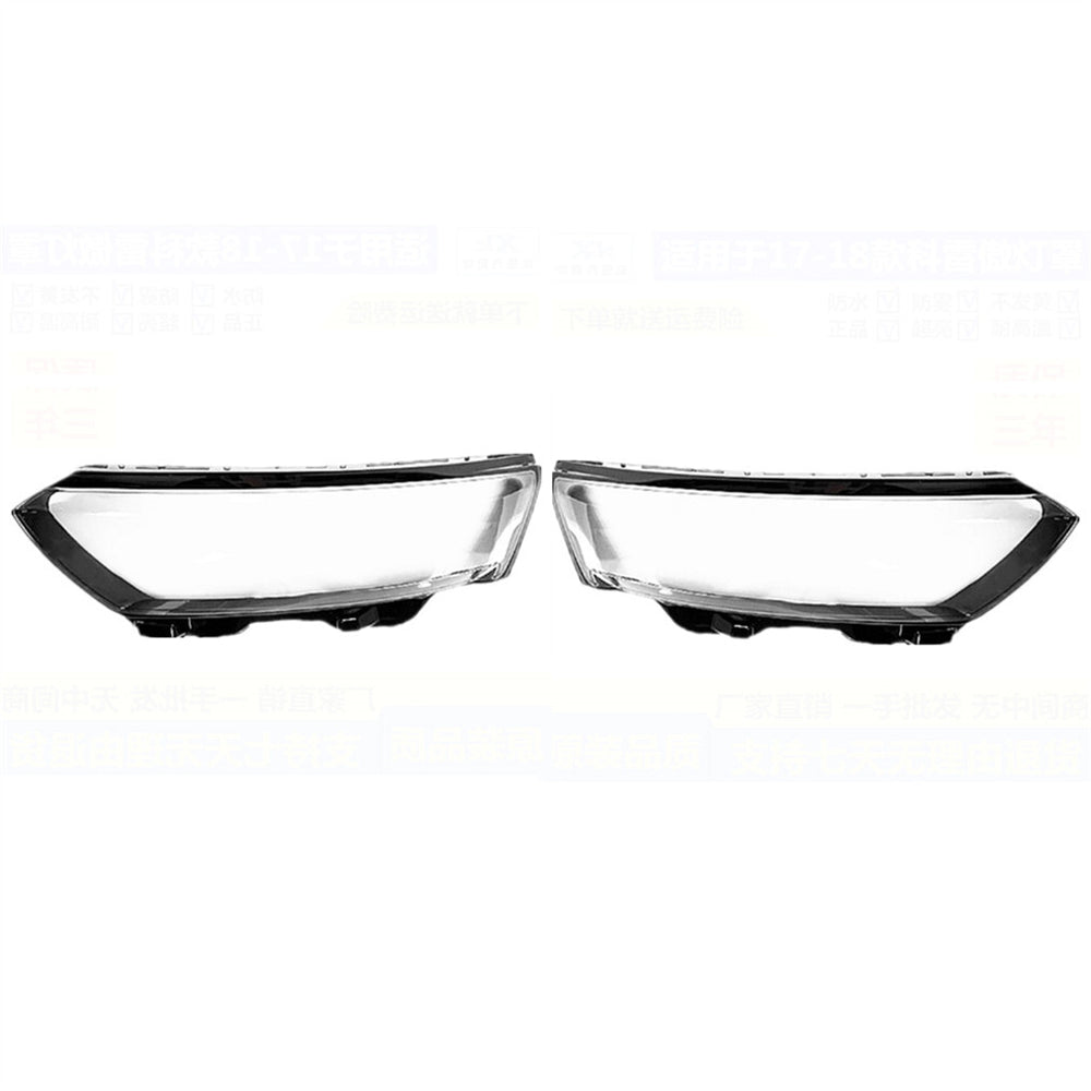 Headlight Headlamp Clear Lens Cover Pair for Renault Koleos 2016-2018