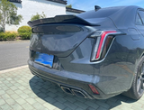 Rear Trunk Spoiler Lip Tail Wing Glossy Black ABS For Cadillac CT4 2021-2024 A