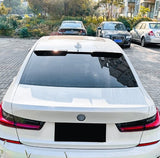 For BMW 3 Series M3 2019-2024 Gloss Black MP Rear Trunk Spoiler Wing Flap Bar