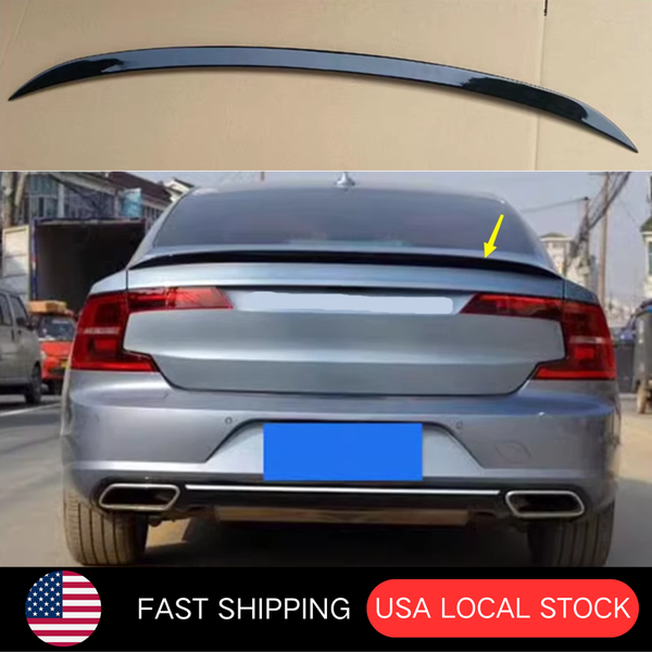 Glossy Black Rear Trunk Wing Lip for 2017-2020 Volvo S90 Sedan 4-Door