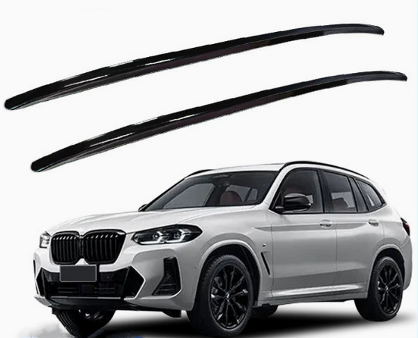 For BMW iX3 2018-2024 Aluminium Decorative black Roof Rack Rails Bars 2pcs/ set
