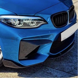 For BMW F87 M2 2016 2017 2018 Carbon Fiber Front Lip Splitters Upper Winglets