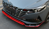 For Hyundai Elantra 21-23 Black Front Bumper Lip Chin Splitter Spoiler trim A