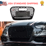 RS Style Front Bumper Vent Grille with Chrome Rings for Audi A6 S6 2012-2015