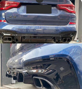 For BMW X3 G01 18-24 Carbon Fiber Rear Bumper Diffuser Lip Spoiler Refit 1PCB