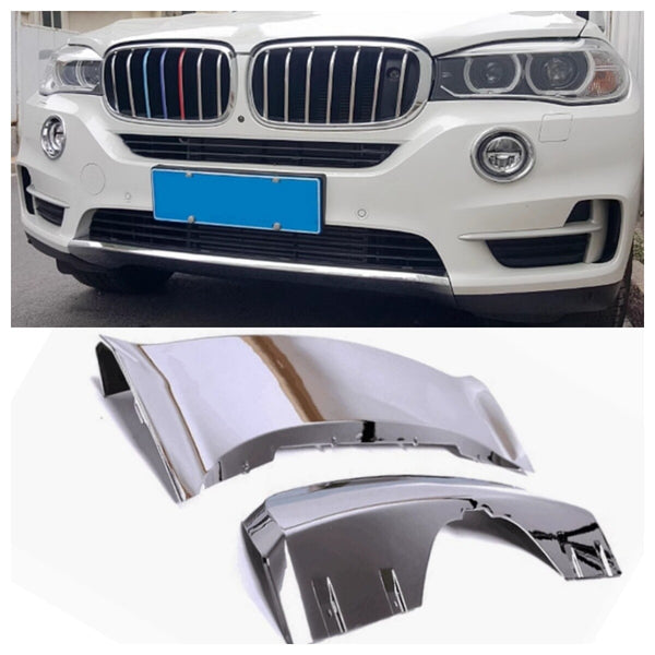 For BMW X5 F15 14-18 ABS Chrome Front Rear Bumper Lip Spoiler Bodykit Refit
