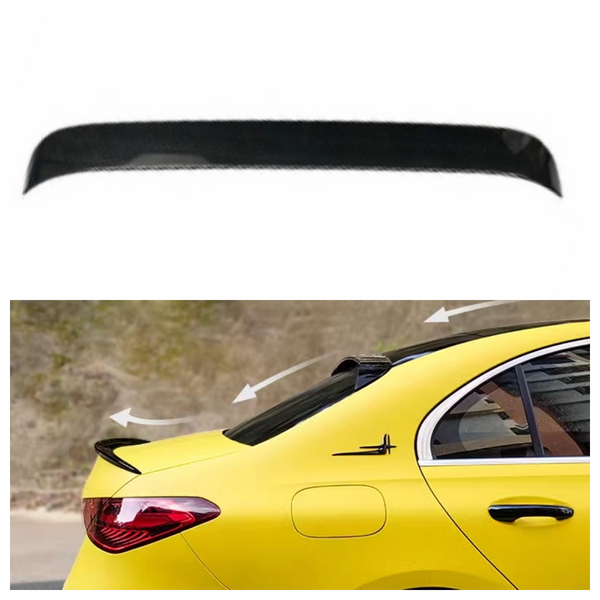 For Mercedes Benz C-Class 2022-2023 ABS carbon fiber roof spoiler 1PCS A