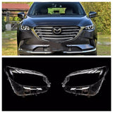 2Pcs Front Headlight Lens Cover+Sealant Glue Replace For Mazda CX-9 CX9 18-22 A