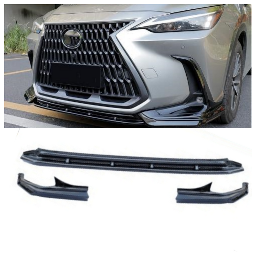 For 2023-2024 Lexus NX 250 350H 450H Glossy Black Front Bumper Lip Cover Spoiler