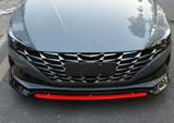 For Hyundai Elantra 21-23 Black Front Bumper Lip Chin Splitter Spoiler trim A