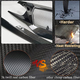 3PCs Carbon Fiber Front Bumper Mesh Grille for Honda 10th Civic 2016-2021