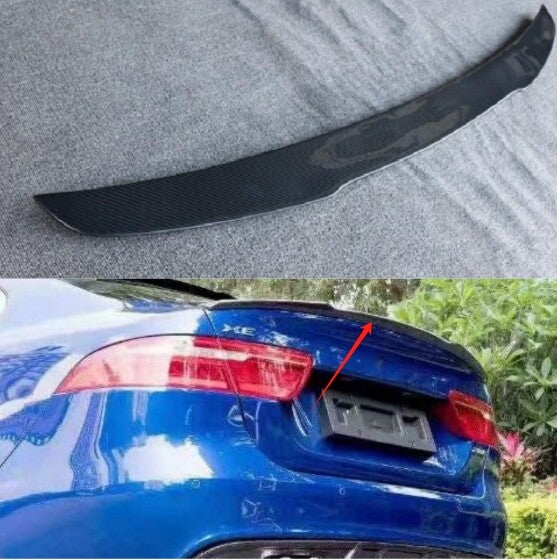 For Jaguar XE Sedan 2015-2019 Rear Trunk Spoiler Tail Boot Wing Lip REAL CARBON