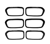 For BMW X2 F39 2020-2021 Matte Black Front Bumper Center Hood Grill Mesh 2PCS