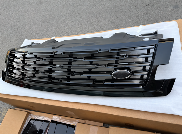 Black Front Bumper Hood Grille Fits Range Rover L460 Vogue 2023 2024 2025