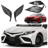 For 2022 Toyota Camry SE XSE Front Bumper Fog Light Cover Lamp Frame Black