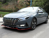 For Hyundai Elantra 21-23 Black Front Bumper Lip Chin Splitter Spoiler trim A