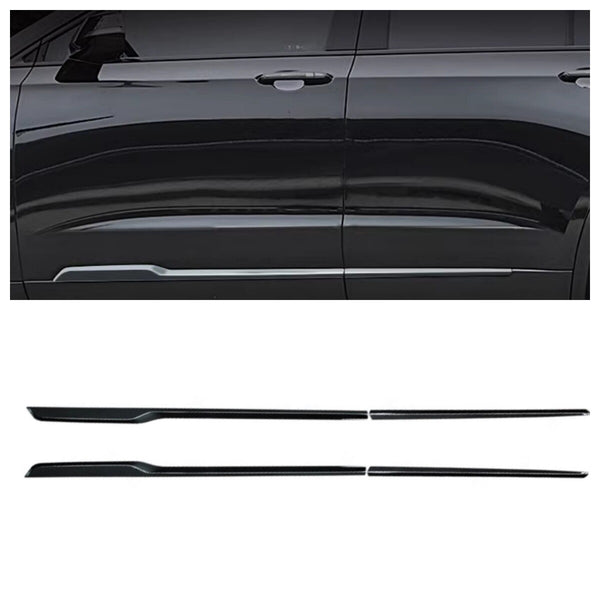 For 2020-2023 Cadillac XT6 black steel Body Side Door Mouldings Cover Trim 2Pcs