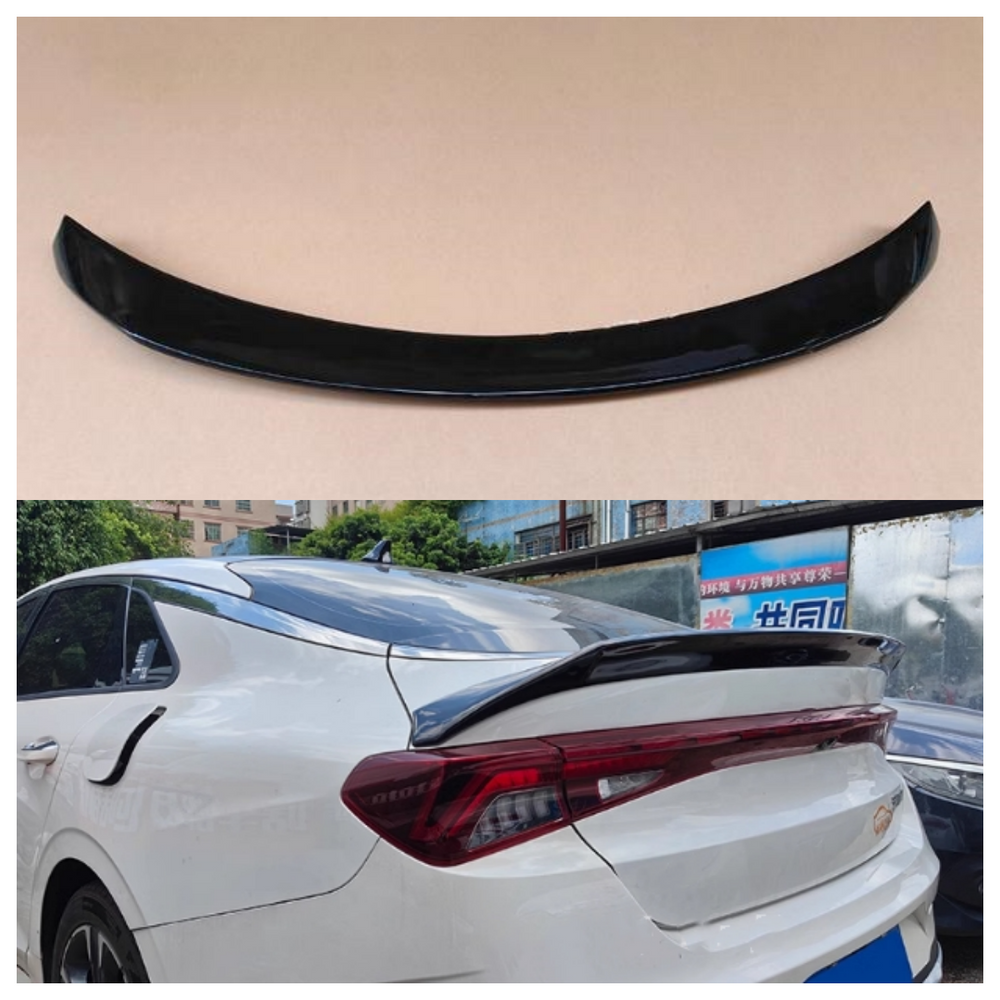 For 2021-24 2023 Kia K5 Gloss Black ABS Rear Trunk Spoiler Lip Tail Wing Trim A