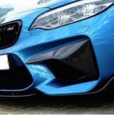 For BMW F87 M2 2016 2017 2018 Carbon Fiber Front Lip Splitters Upper Winglets